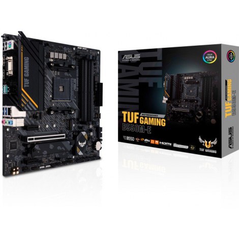 Asus | TUF GAMING B550M-E | Processor family AMD | Processor socket AM4 | DDR4 DIMM | Memory slots 4 | Supported hard disk drive - 6